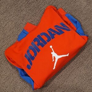 Jordan Bright Orange Hoodie with Blue Details